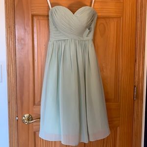 Sage green strapless dress - AZAZIE